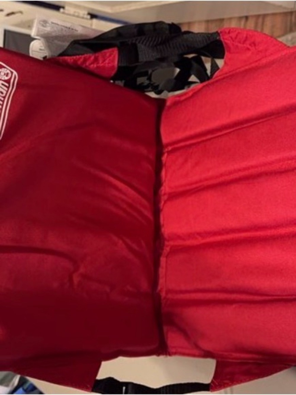 Coleman Red Quilted Folding Seat with Mesh Pocket